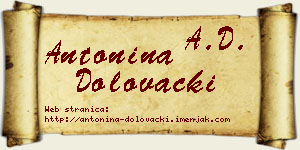 Antonina Dolovački vizit kartica